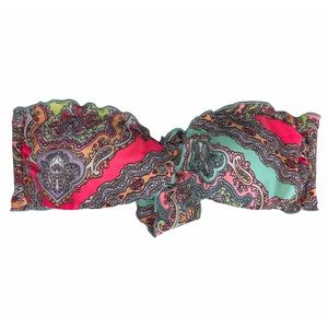 VICTORIA SECRET Paisley Ruffle Bikini Top Size M
